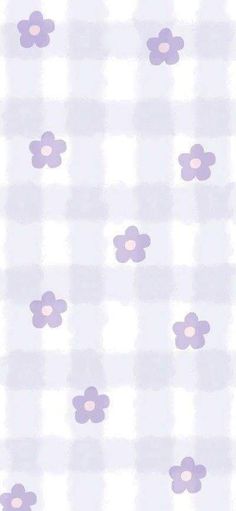 an image of a flower pattern on a white and purple wallpaper with pink dots