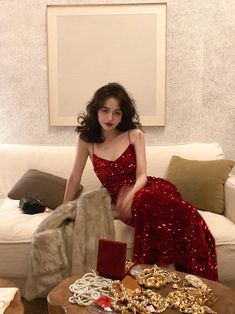 Tavimart Maxi Long Sequin Dress Sexy Red Glitter Bodycon Wedding Guest Birthday Party Dresses Elegant Occasion Dress for Women Birthday Party Dresses, Long Sequin Dress, Custom Prom Dress, 파티 드레스, Sequin Evening Dresses, Dresses Mermaid, Club Night, Ruffles Fashion, Red Prom