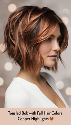 Can Hair Roulette with Fall Hair Colors Copper Highlights Transform Your Style Short Auburn Hair With Blonde Money Piece, Auburn Copper Highlights, Auburn Hair With White Highlights, Copper Highlights On Dark Hair Black, Burgundy Hair With Copper Money Piece, Copper Highlights On Brown Hair Short, Paprika Hair Color, Short Dark Hair With Copper Highlights, Short Dark Copper Hair