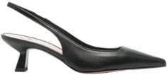 Classic Slingback Pumps With Contrasting Heel For Evening, Classic Formal Slingback Pumps With Contrasting Heel, Black Calf Leather Slingback Pumps For Office, Classic High Heel Slingback Pumps With Contrasting Counter, Classic Slingback Pumps With Contrasting Heel, Black Calf Leather Slingback Pumps With Branded Heel, Black Calf Leather Slingback Pumps With Sculpted Heel, Black Calf Leather Slingback Pumps For Formal Occasions, Black Leather Slingback Pumps For Work