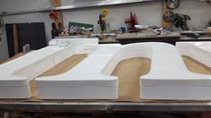 the letters are cut out and ready to be put into their respective shapes in this workshop