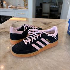 Brand New Not Worn Super Comfortable And Cute Adidas Pink And Navy Adidas, Spezials Adidas, 6th Form Outfits, Spezial Adidas, Form Outfits, Cute Adidas, 6th Form, Adidas Shoes Women, Xmas List