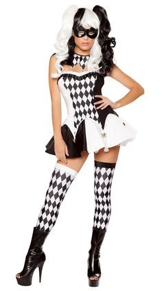 #fashion, #style, #outfitinspiration, #beauty Harley Costume, Carnival Accessories, Halloween Costumes Adult, Demon Costume, Clown Dress, Character Halloween Costumes, Jester Costume, Mardi Gra, Clown Clothes