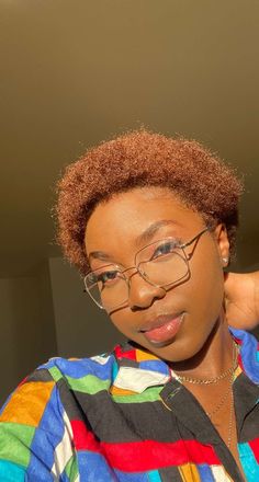 Brown Afro Hair Color 4c, Short Dyed Hair Black Women 4c, Twa 4c Hair, Short Ginger Hair, Afro Hair Color, Dark Ginger Hair