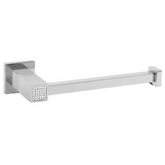 stainless steel towel bar with crystal stones on the front and back bars, available in various sizes