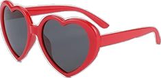 Fun Red Heart-shaped Sunglasses, Cute Red Sunglasses For Summer, Trendy Heart Shaped Tinted Sunglasses, Trendy Heart-shaped Tinted Sunglasses, Trendy Heart-shaped Sunglasses For Valentine's Day, Cute Heart Print Sunglasses For Valentine's Day, Valentine's Day Red Casual Sunglasses, Trendy Red Sunglasses As Gift, Cute Red Sunglasses With Uv Protection