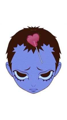 an image of a cartoon character with a heart on it's forehead