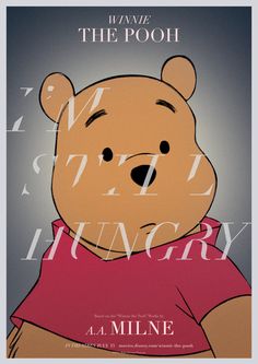 a winnie the pooh poster is shown