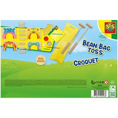 the bean bag croquet is in its packaging