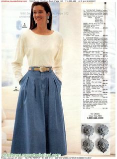 90s Fashion Skirts, Modest Aesthetic, Blue Outfits, Sears Catalog, Fashion Illustration Vintage, Fashion Skirts, Christmas Catalogs, Christmas Book, Old Money Style