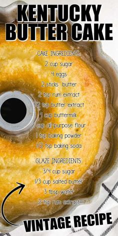 This Kentucky Butter Cake recipe is so buttery and sweet! It’s coated with a smooth glaze that soaks in and keeps the cake moist for days! Easy Kentucky Butter Cake, Kentucky Butter Cake Recipe, Pound Cake Recipes Easy, Butter Pound Cake, Thanksgiving 2024, Basic Cake, Doughnut Cake