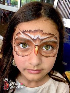 Owl Face Paint, Fairy Face Paint, Fairy Face, Mask Face Paint, Animal Face Paintings, Festival Face Paint, Face Painting Tips, Fair Face, Harry Potter Face