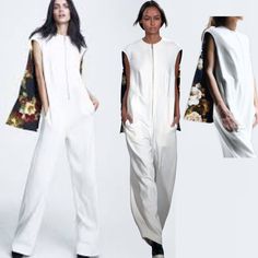 Eddy Anemian X Hm "Fendi Spring Summer 2022 Vibes" Winter White / Ivory Jumpsuit Floral Contrast On Inside Of Top And Sleeves Size S (Fits Oversize Like The Stock Photos So This Could Fit A M-L See Measurements) Sold As Is, Never Worn Functional Pockets Has Good Stretch Aprx Flat Meas: Bust 20" Waist 20" Length 58.5" Inseam 30" There Are Some Dust Marks On The Garment (Fell Off Garment Rack At Fashion Show) But Nothing Dry Cleaning Cant Remove See Last Close Up Pics Kept In Clean, Smoke-Free , P Summer White Jumpsuits And Rompers With Pockets, White Summer Jumpsuits And Rompers For Work, Chic White Jumpsuits And Rompers For Spring, White Overall Jumpsuits And Rompers With Pockets, White Overalls Jumpsuit With Pockets, White Jumpsuits And Rompers With Pockets For Work, White Jumpsuits And Rompers With Pockets For Spring, White Spring Jumpsuit With Pockets, Casual White Jumpsuits For Workwear