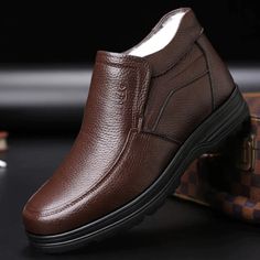 Drax Men's Winter Boots | Ultrasellershoes.com – Ultra Seller Shoes Trending Winter Boots, Mens Boots Online, Comfortable Loafers, Warm Snow Boots, Mens Winter Boots, Men’s Boots, Genuine Leather Boots, Winter Ankle Boots, Leather Shoes Men