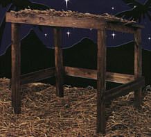 a nativity scene with a baby jesus in the manger, surrounded by straw