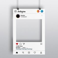 an instagram photo frame hanging on a wall