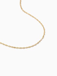 The perfect everyday chain necklace. Crafted with 18k gold over sterling silver, our Twist Chain Vermeil Necklace looks good on its own but can also be layered with whatever you want. For a necklace layering look our stylists love, pair this simple chain necklace with our Triangle Diamond Vermeil Lariat Necklace. | 18k Gold Vermeil Twist Chain Necklace | Women's Jewelry by Uncommon James Elegant Rope Chain Necklace For Everyday, Elegant Everyday Delicate Rope Chain Necklace, Dainty Gold Rope Chain Necklace With Delicate Chain, Gold Classic Rope Chain Necklace For Everyday, Classic Everyday Delicate Rope Chain Necklace, Classic Gold Rope Chain Necklace For Everyday, Minimalist Gold Rope Chain Necklace With Delicate Chain, Everyday Gold Rope Chain Necklace With Delicate Chain, Everyday Minimalist Rope Chain Necklace With Figaro Detail