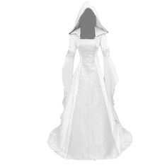 PRICES MAY VARY. ✅ Excellent Quality Material: This gothic dresses for women is made of velvet and silk, the fabric is excellent quality, pretty soft and comfortable. The hood is lined, great warmth for cold weather. ✅ Creative Design: The front and back adjustments on the dress have long strings so you can adjust it how you desire precisely. The lace work is gorgeous and you will love how it trims the dress. Witch dress for women gothic is perfect for the Renaissance Festival, halloween cosplay Medieval Costume Women, Gaun Abad Pertengahan, Gothic Ideas, Vintage Inspired Wedding Dresses, Witch Dress, Wedding Gowns With Sleeves, Medieval Dress, Dress Halloween Costume, Fairytale Dress