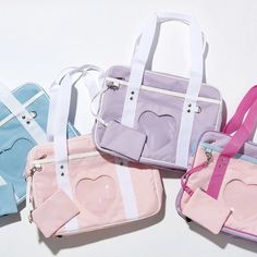 Japanese Harajuku Transparent Heart Design Hand Bag · KoKo Fashion · Online Store Powered by Storenvy Japanese School Bag, Pinterest Pretty, Heart Window, Transparent Heart, Cellphone Case, Japanese Harajuku, Japanese School, 2019 Fashion, Fashion Shop