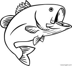 a cartoon fish with its mouth open