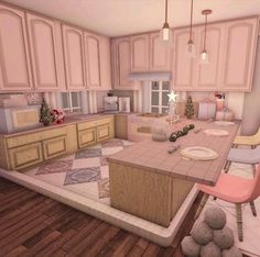 advanced placement Bloxburg House Layouts Kitchen, Bloxburg Kitchen Ideas Pastel, Peachy Lexi Bloxburg House, Blush House Layout, Cute Primary Colors For Bloxburg, Bloxburg Pastel Bedroom, Blush Bloxburg Kitchen, Bloxburg Cafe Kitchen, Blox Burg Kitchen