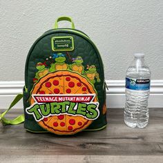 New With Tags Loungefly Teenage Mutant Ninja Turtles Backpack. Given As A Gift Earlier This Year. Water Bottle For Size Reference. Tmnt Merch, Ninja Turtle Backpack, Turtle Backpack, I Ninja, Ninja Turtles Artwork, Teenage Ninja Turtles, Teenage Ninja, Loungefly Bag, Tmnt Turtles