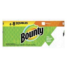 a box of bounty toilet paper on a white background