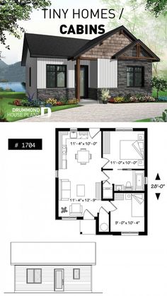 the floor plan for this tiny home is very small and has two levels to accommodate it