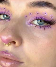 Artsy Eye Makeup, Concert Makeup, Drag Make-up, Rhinestone Makeup, Swag Makeup, Purple Makeup, Eye Makeup Designs