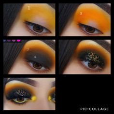 Eclipse Eye Makeup, Easy Halloween Eyeshadow Looks, Autumn Eye Makeup, Halloween Eyeshadow Looks Easy, October Makeup Looks, Fall Inspired Makeup, Autumn Makeup Looks Fall, Halloween Eyeshadow, Fall Eyeshadow Looks