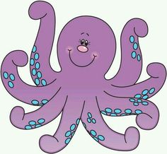 an octopus with blue dots on it's body