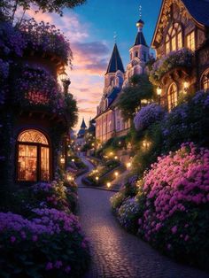 Dreamy Places Aesthetic, Kingdom Village Aesthetic, Spring Kingdom, Dreamcore Architecture, Wattpad Background