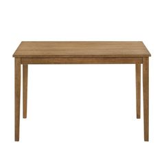 a wooden table with two legs and a small rectangular top on an isolated white background