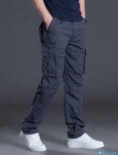 OrcaJump - Mens Cargo Pants 100% Cotton - Elastic Waistband, Multi-Pocket, Breathable Comfort, Streetwear, Sports, and Fashion Product Description Style Fashion, Sports, Classic Occasion Streetwear, Casual, Daily Fabric 100% Cotton Design Elastic Waist, Multi Pocket Waistline Mid Waist Elasticity Micro-elastic Pattern Solid Color Season Spring, Fall, Winter, Summer Function Comfort, Soft, Breathable Fit Type Regular Fit Fly Type Elasticity, Button, Zipper Pants Type Trousers, Work Pants, Cargo P Celana Kargo, Cotton Casual Pants, Mens Work Pants, Casual Cargo Pants