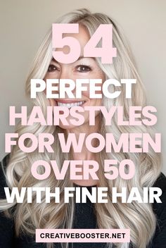 Click for More ➡️ | Save for Later ❤️  Struggling to find the perfect haircut for fine hair now that you’re over 50? Look no further! We’ve curated 54 beautiful hairstyles that give fine hair the volume, texture, and youthful boost you’ve been searching for. From bold pixies to timeless bobs, these styles will keep you looking modern and feeling fabulous.  #HairstylesForWomenOver50 #FineHairTips #2024HairTrends #Over50Style #HairstyleInspiration #VolumeForFineHair #AntiAgingHair #YouthfulHaircuts Over 50 Fine Hair Styles, Hair Do For Fine Hair, Hairstyles For Fine Curly Hair Over 50, Styles For Fine Wavy Hair, White Hair Styles Over 50, Best Bob Haircuts For Fine Hair Over 50, Hairstyles For Woman In There 50s, Hair Volumizer Products, Curl Fine Straight Hair