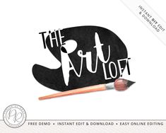 the art loft logo and brush