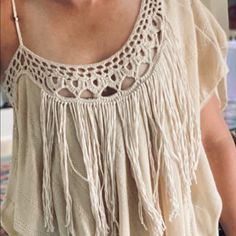 Free People Ivory Tasseled Boho Blouse Fringe Blouse, Boho Blouse, Boho Blouses, Free People Tops, Free People, Top Blouse, Blouses, Womens Tops, Cream