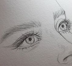 two different types of eyes are shown in this sketching technique, one is showing the upper part of the eye and the second part of the lower portion of the iris