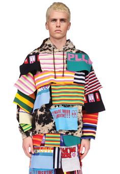 READYMADE TIE DYE HOODIE - SWEATSHIRTS - Libertine Multicolor Hoodie Sweatshirt With Kangaroo Pocket, Multicolor Hooded Hoodie With Pockets, Multicolor Patchwork Hoodie Sweatshirt, Multicolor Patchwork Hoodie For Streetwear, Multicolor Patchwork Cotton Hoodie, Dye Hoodie, Tie Dye Hoodie, Kangaroo Pocket, Kangaroo