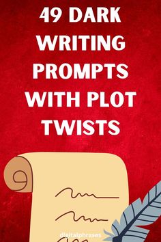 a red poster with the words writing propps with plot twists