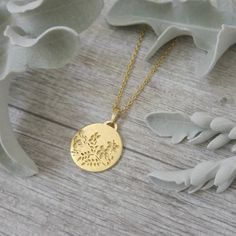 Gold flower pendant, floral necklace, 14K gold necklace for women, vintage style flowers necklace, f Dainty Medallion Necklace With Flower Charm, 14k Gold Flower Charm Necklace, Yellow Gold Flower Pendant Necklace, Delicate Yellow Gold Medallion Necklace, Hallmarked Yellow Gold Flower Pendant Necklace, Yellow Gold Flower Charm Necklace With Round Pendant, Yellow Gold Flower Charm Necklace For Wedding, Delicate Yellow Gold Flower Pendant Necklace, Yellow Gold Round Flower Charm Necklace