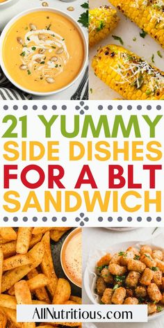 Take your BLT to the next level with these delicious side dishes. From healthy salad recipes to easy soup, there are plenty of delicious food ideas to pair with your sandwich. Good Sides For Blts, Blt Sandwich Side Dish Ideas, What Goes Good With Blt Sandwich, Sides To Go With Blt Sandwiches, Blt Sides Ideas, Sides To Sandwiches, What To Serve With Blt Sandwich, Sides For A Sandwich, Blt Sandwich Sides Ideas