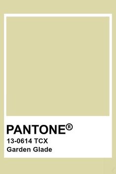 pantone's garden glade is shown in the color light green with white trim