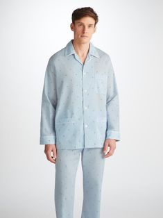 We've been perfecting our pyjamas since 1926 to ensure a dreamy night's sleep, and that's no different with our Nelson 100 pyjamas. Featuring a relaxed fit, based on our long-standing 'classic fit' styling, our pyjamas are ideal for comfort and ease of movement. The timeless design features a simple blue Greek pottery inspired motif. Made with a single breast pocket, classic flat collar, button-through top, adjustable two-button elasticated waist and complementary white piping, they'll guarantee Blue Relaxed Fit Sleepwear For Home, Short Gown Dress, Cashmere Loungewear, Holiday Capsule Wardrobe, Cotton Dressing Gown, Silk Dressing Gown, Greek Pottery, Flat Collar, Casual Vest