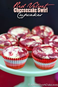 red velvet cupcakes on a white plate