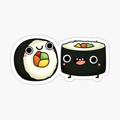 "Kawaii Salmon Sushi" Sticker for Sale by kawaiilife | Redbubble