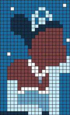 a cross - stitch pattern of a cartoon character