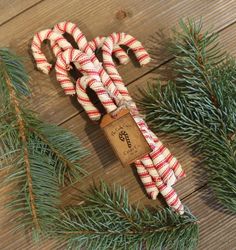 some candy canes are on the table