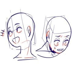 an animation character's head with different facial expressions