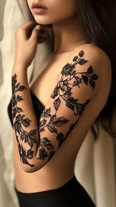 Writer Tattoo, Empowering Tattoos, Engraving Tattoo, Wicked Tattoos, Hip Tattoos Women, Shoulder Arm Tattoos, Flower Tattoo Shoulder, Back Tattoo Women